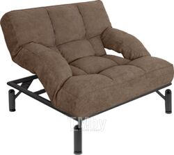 Кресло мягкое Bo-Box Фэнтази (черный муар/Original/соро 28 коричневый)