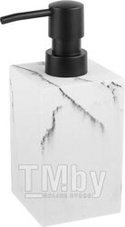 Диспенсер (дозатор) для мыла MARBLE, белый, PERFECTO LINEA (Материал: НАТУРАЛЬНЫЙ КАМЕНЬ, полирезин)