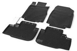 Комплект автомобильных ковриков в салон Honda CR-V IV 2012-2018, полиуретан, с крепежом, 4 шт. RIVAL 12101001