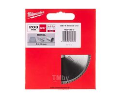 Пильный диск для циркулярной пилы по металлу 203x5/8"x1,6x70 MILWAUKEE 4932478815