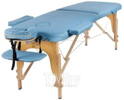 Массажный стол Atlas Sport Складной 2-с 70см (светло-голубой/деревянный)