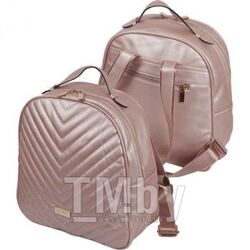 Рюкзак подростковый 31х28х13, кожзам перламутровый, стеганный, 1 отделение, 2 кармана, розовый, deVente 7032027