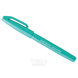 Маркер-кисть "Brush Sign pen" изумрудно-зеленый Pentel SES15C-D4X