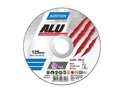 Круг отрезной 125х1.0x22.2 мм для алюминия ALU NORTON (Для алюминия и цветных металлов)