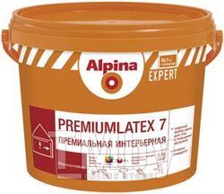 Краска для внутренних работ Alpina EXPERT Premiumlatex 7 База 1, 10л