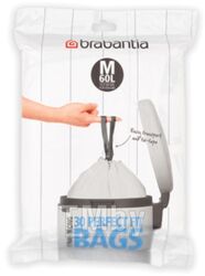 Пакеты для мусора Brabantia PerfectFit M 60л / 126949 (30шт, белый)