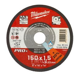 Отрезной диск MILWAUKEE SCS 41/150х1.5 PRO+ 1шт (заказ кратно 25шт) 4932471386