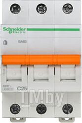 Автоматический выключатель Домовой ВА63 3П 25A C 4,5 кА Schneider Electric 11225