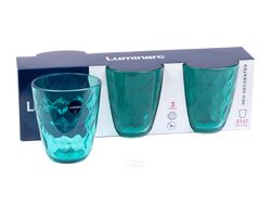 Набор стаканов стеклянных "Neo diamond colorlicious turquoise" 3 шт. 310 мл (арт. P7125, код 201068)