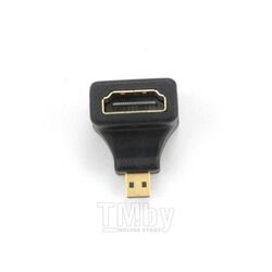 Переходник HDMI-microHDMI Cablexpert A-HDMI-FDML, 19F/19M, угловой, золотые разъемы, пакет