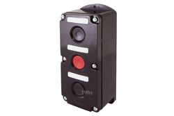 Пост кнопочный ПКЕ 222-3 У2, красная и две черные кнопки, IP54 TDM SQ0742-0009