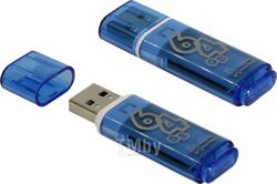 Карта памяти USB (флэш-накопитель) 64Gb Glossy series Blue USB 2.0 Flash Drive с колпачком SmartBuy SB64GBGS-B