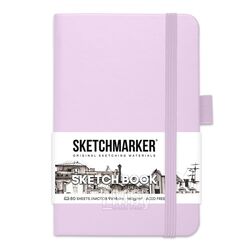 Скетчбук 9*14 см, 140 г/м2, 80 л., фиолетовый пастельный Sketchmarker 2314701SM