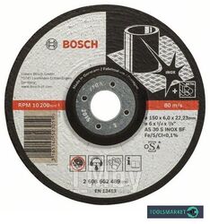 Круг обдирочный выпуклый Expert for Inox D150 6,0 22,23мм 2.608.602.489 BOSCH