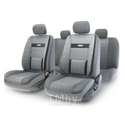 Чехлы для сиденья AUTOPROFI Comfort карман, 6 молний, т.сер./т.серый, разм.М COM-1105GP D.GY/D.GY (M)