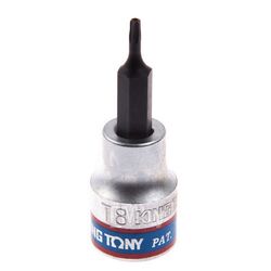 Насадка (бита) торцевая KING TONY 3/8", TORX, T8, L = 50 мм, с отверстием 302708