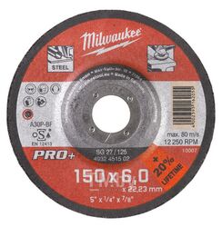 Шлифовальный диск по металлу MILWAUKEE SG 27/150х6 PRO+ 1шт (заказ кратно 10шт) 4932471387