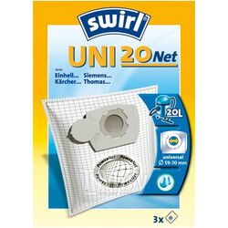 Комплект универсальных мешков для пылесоса Swirl UNI 20net/3 SMS