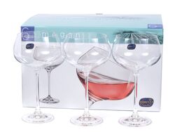 Набор бокалов для вина стеклянных "Megan" 6 шт. 400 мл Crystalex