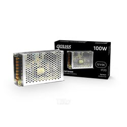 Блок питания LED 100Вт 12В IP20 (драйвер) GAUSS 202003100