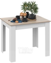 Обеденный стол ТриЯ Промо тип 1 (белый/дуб сонома светлый)