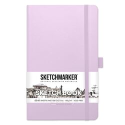 Скетчбук 13*21 см, 140 г/м2, 80 л., фиолетовый пастельный Sketchmarker 2314703SM