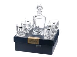 Набор для питья стеклянный "quadro" 7 пр.: графин 600 мл, 6 стаканов 250 мл Crystalite Bohemia 2K9/99999/9/99A44/480-7M8
