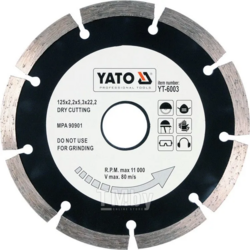 Круг алмазный 125x22,2мм (сегмент) Yato YT-6003
