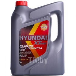 Моторное масло синтетическое HYUNDAI XTEER Gasoline Ultra Protection 5W30 6L API SN ILSAC GF-5 100% SYNTHETIC 1061011