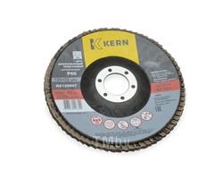 Круг шлифовальный лепестковый 125x22мм, P60, циркониевый, INOX KERN KE129007