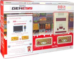 Игровая приставка Retro Genesis 8 Bit Wireless Plus + 300 игр (белый/красный)