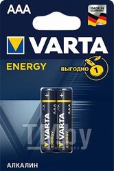 Набор батареек алкалиновых VARTA ENERGY AAА LR03, 1,5В, упаковка 2 шт VARTA 04103213412