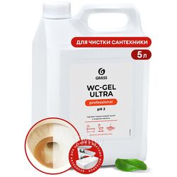 Средство чистящее для туалетных и ванных комнат "WC-gel Ultra Professional" 5,3 кг GRASS 125837