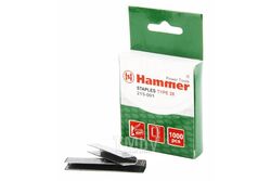 Скобы для степлера Hammer Flex 215-001 12мм, ширина 5мм, сечение 1.2мм, U-образные (тип 28) 1000шт. Hammer 215-001