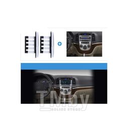 Incar RHY-N04W - Переходная рамка Hyundai Santa Fe 2006-2011 (вставки) Silver