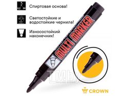 Маркер промышл. перманентный фетровый черный CROWN MULTI MARKER (толщ. линии 3.0 мм. Цвет черный) (CROWN маркеры)
