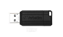 128GB USB 2.0 FlashDrive Verbatim Pinstripe черный 49071