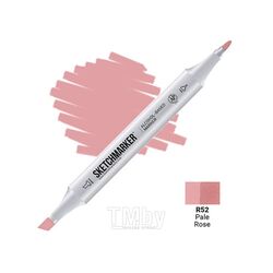 Маркер перм., худ. двусторонний, R52, розовый бледный Sketchmarker SM-R52