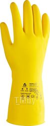 Перчатки К80 Щ50 латексн. защитные промышлен., р-р 7/S, желтые, JetaSafety (Защитные промышл. перчатки из латекса. Желтые Р-р: S, индив. уп) JL711-07-S