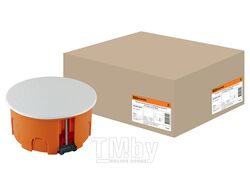 Коробка распаячная СП D80х40мм, крышка, пл. лапки, IP20, TDM