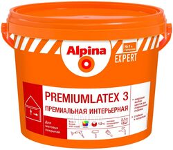 Краска для внутренних работ Alpina EXPERT Premiumlatex 3 База 3, 9,4л