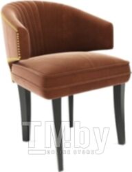 Кресло мягкое Alesan Елена (эмаль черная/велюр коричневый)
