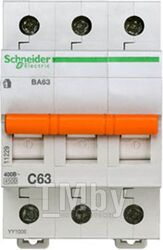 Автоматический выключатель Домовой ВА63 3П 63A C 4,5 кА Schneider Electric 11229