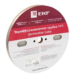 Термоусаживаемая трубка ТУТ 10/5 прозрачная рулон EKF PROxima tut-10-tr