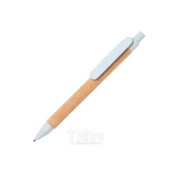 Ручка шарик/автомат "Write" 1,0 мм, пробка, эко, коричневый/голубой, стерж. синий Xindao