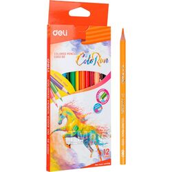 Цветные карандаши 12 шт. "ColoRun" трехгран. Deli EC00300