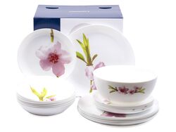 Набор посуды стеклокерамической "diwali water color" 19 пр.: 18 тарелок, салатник Luminarc P7080