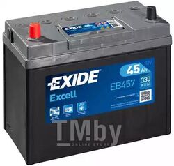 Аккумулятор Excell 45Ah 330A (L +) 234x127x220 mm EXIDE EB457