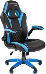 Кресло геймерское Chairman Game 15 (черный/голубой)