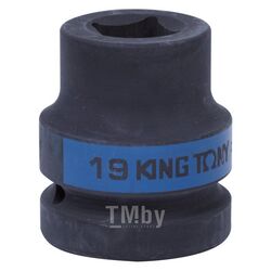 Головка торцевая ударная четырехгранная KING TONY 1", 19 мм, футорочная 851419M